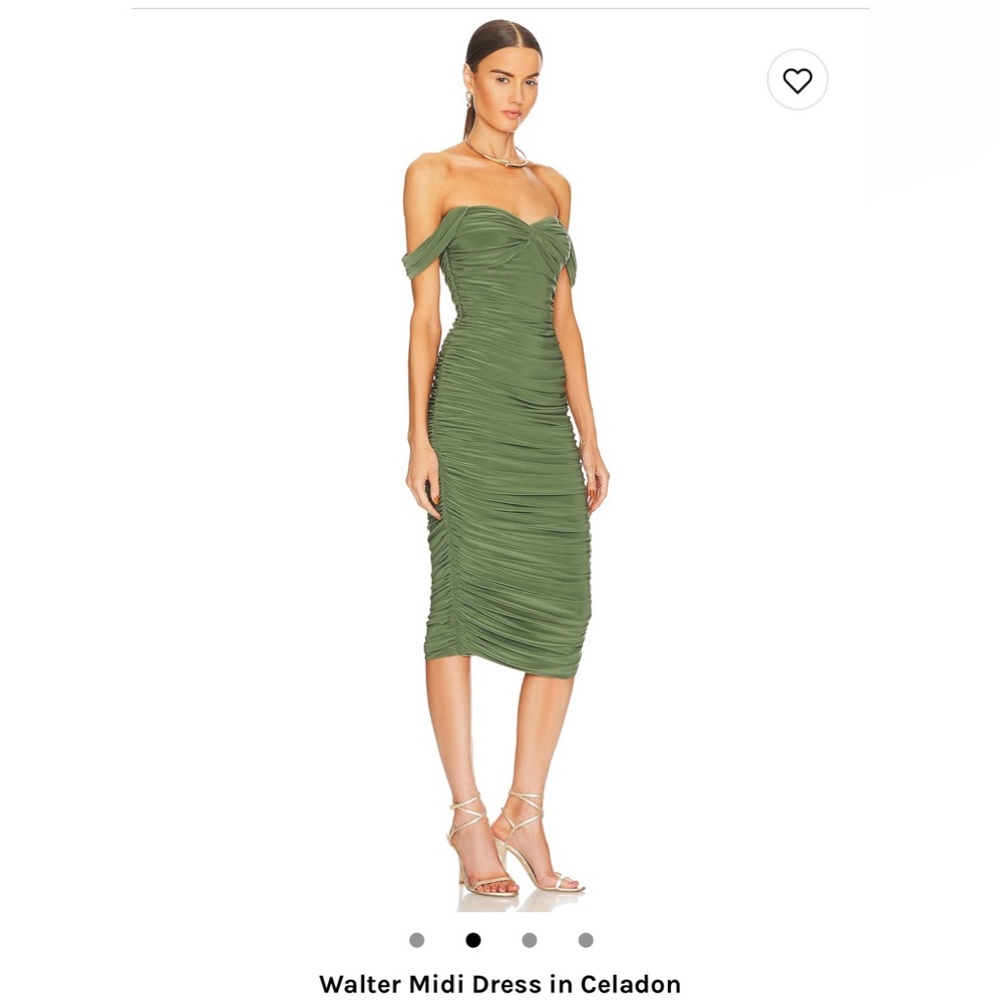 Norma Kamali Walter Midi Dress in Celadon